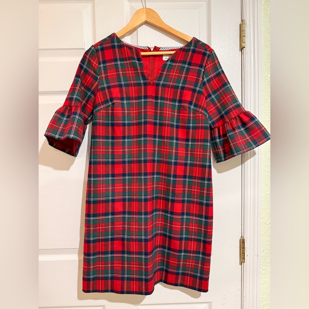 Vineyard Vines Red and Green Plaid Dress size 0